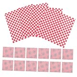 GRADENEVE 50 Blatt sandwichpapiere party sachen Kuchenverpackungspapier tonpapier rot Delipapier Sandwich-Papiereinlagen Tabletts Packpapier Burgerpommes Lebensmittelpapier Butterbrotpapier