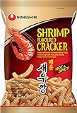 Nong Shim Shrimp Cracker scharf und würzig – Knusprige Krabbencracker mit scharfem Geschmack - koreanische Knabberei für jeden Tag – 1 x 75g