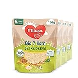 Milupa Bio 7 Korn Getreidebrei, ohne Zuckerzusatz, 4 x 180g