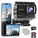 Camlance Action Cam Wasserdicht 4K60FPS mit 128GB Karte,131FT Unterwasserkamera 8X Zoom,WiFi Helmkamera 48MP, Stabilisierte Actionkameras mit Fernbedienung,2 * 1350 Batterien