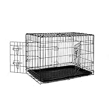 lionto Hundetransportkäfig Hundetransportbox Tiertransportbox Hundebox, (L) 76x49x56 cm schwarz