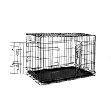 lionto Hundetransportkäfig Hundetransportbox Tiertransportbox Hundebox, (L) 76x49x56 cm schwarz