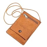 BOCCX Kleiner einfacher Brustbeutel Leder Security Wallet Brusttasche GoBago