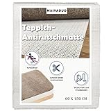 MAIYADUO Teppich Antirutschmatte 60 x 150 cm Premium Teppichunterlage rutschfest Gleitschutz Teppich Stopper Zuschneidbar Rutschmatte Universal für Teppich Schubladen Regale Tablett