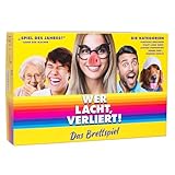 WER LACHT, VERLIERT! Buntes Spaßspiel für Dich und die ganze Familie! Möge der Lustigere gewinnen! Gesellschaftsspiel ab 12-99 Jahre, für 3-8 Spieler - Lustiges Geschenk und Partyspiel