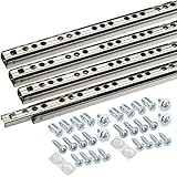 SOTECH Kugelauszug 4er Set (2 Paar) Schubladenschienen 342 mm 17 mm Nut Schubladenauszug - Schienen für Schubladen - Schubladen Schienensystem - Teilauszug Schubladen hochwertig - leicht anzubringen