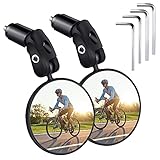 Fahrradspiegel 2 Stück, HD 360° Drehbar & Klappbar Fahrrad Rückspiegel,Universal für Lenker 17.4-22 mm,Weitwinkel Fahrradrückspielgel für Fahrrad,Mountainbike,Rennräder 1