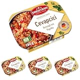 DREISTERN Cevapcici mit Reis Snack aus der Little Hot Kitchen schnell und einfach zubereitet, Nicht Zutreffend (Packung mit 4)