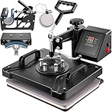 VEVOR Transferpresse 5 in 1 Heißpresse Maschine 38x30cm T-shirt Presse Maschine Hitzepresse Maschine DIY Heat Press mit Digitaler LED-Temperatur- und Zeitcontroller