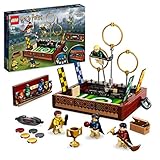 LEGO 76416 Harry Potter Quidditch Koffer, Spielzeug Set zum Bauen, Solo- oder 2-Spieler, 3 Verschiedene Quidditch-Spiele mit Draco Malfoy und Cedric Diggory Minifiguren, Hausbanner & Goldenem Schnatz