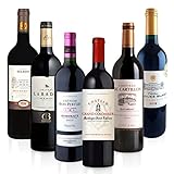 Feinste Weine - 90 Pts-Bordeaux Weinselektion - 6 ausgezeichnete Rotweine - 90 Punkte und mehr, Paket mit:6 Flaschen