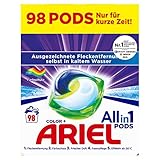 Ariel Waschmittel All-in-1 Pods, Farbe Waschmittel, 98 Waschladungen