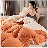 Winterdecke, dick, warm, Kaschmirdecke, Winter-Lammwolle, schwere Decken für den Winter, Doppelbett, Bettwäsche, Fleecedecke für Zuhause, Schlafzimmer, A220 x 240 cm (5 kg)