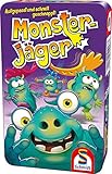 Schmidt Spiele 51443 Monsterjäger, Reisespiel, Bring mich mit Spiel in der Metalldose