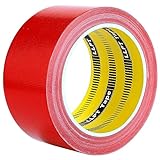 LLPT Klebeband Panzertape Gewebeklebeband Farbiges Klebeband Geeignet für DIY Handwerk Dekoration für den Innen- und Außenbereich, 1 Rollen 50MM x 14M Rot (DT501RD)