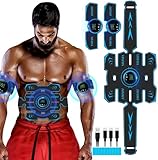 EGEYI EMS Muskelstimulator Trainingsgerät, Smart Fitness-Gerät Bauchmuskel Trainingsmaschine,Wireless Portable Bauchgürtel Muskelaufbau ABS/Bauch/Arm/Bein