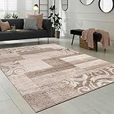 Paco Home Designerteppich für Wohnzimmer Inneneinrichtung Teppich Meliert Beige Braun, Grösse:160x220 cm