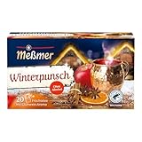 Meßmer Winterpunsch | Früchtetee mit Glühweinaroma, ohne Alkohol | 20 Teebeutel | Vegan | Glutenfrei | Laktosefrei