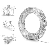 Basteldraht 2mm x 30 m Aluminiumdraht Schmuckdraht Basteldraht Silber Draht Zum Basteln Basteldraht Dünn Bindedraht Modellierdraht Silberdraht für Schmuck Dekoteile DIY Kranzherstellung