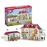 schleich 42551 HORSE CLUB Lakeside Pferdehof, 192 Teile Spielset mit 2 schleich Pferde Figuren, Hannah und Eltern und jeder Menge Zubehör, Spielzeug für Kinder ab 5 Jahren