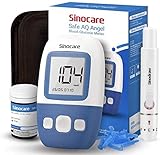 sinocare Blutzuckermessgerät Testsieger, Blutzuckermessgerät Set mit 25pcs Teststreifen und Lanzetten, Safe AQ Angel Selbsttest Diabetes-Set, mg/dL