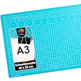 OfficeTree Schneidematte A3 - Blau - mit beidseitigen...