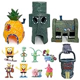 MeYuxg Aquarium deko, Fisch Tank Ornament Ornamente, Landschaft Ananas Haus Aquarium Deko Höhle für Unterwasser Dekoration Fisch Tank Kunststoff Dekor