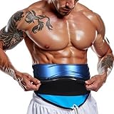 Bauchweggürtel Waist Trainer Bauch Gürtel zum Abnehmen Workout Gürtel Herren Damen Verstellbarer Fitness Bauch Weg Trainer Easy Clean Schwitzgürtel Sweat Belt Waisttrainer Taillenformer