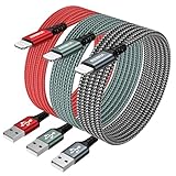iPhone Ladekabel, Lightning Kabel [3Pack 2M] Ladekabel...