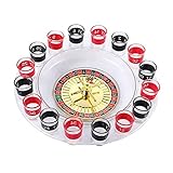 Beifenl 1 Set 16 Tassen Glücksrad Entertainment Plattenspieler Drinkware Spiel Glas Trinkspiele für Erwachsene Casino Spiele