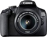 Canon EOS 2000D Spiegelreflexkamera Battery Kit (24,1 MP, DIGIC 4+, 7,5 cm (3,0 Zoll) LCD, Display, Full-HD, WiFi, APS-C CMOS-Sensor) EF-S 18-55mm is II F3.5-5.6 is II + Akku LP-E10, schwarz