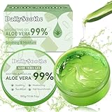 Aloe Vera Gel 99 % rein – Feuchtigkeitspflege für Gesicht, Körper und Haare, beruhigend bei Sonnenbrand, trockener Haut und Hautirritationen, Für alle Hauttypen geeignet, 300 g