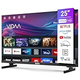 TuTu Smart TV 25 Zoll (64 cm) Full HD VIDAA Fernseher mit WLAN Triple Tuner (DVB-T/T2, DVB-C, DVB-S/S2) APP Store HDMI USB (TUV25FQ1B, 2024)