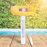 Niedliches Schwimmendes Schwimmbad-Thermometer mit -Motiv und Gut Lesbarem Display für die Messung der Wassertemperatur in Whirlpools, Pools und Mehr