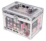ZMILE COSMETICS Acrylic transparenter Kosmetikkoffer vegane Kosmetik mit Schminke - Make Up Set für unterwegs, zum Reisen und Verschenken
