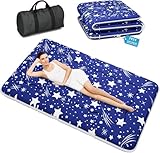 Kiseely Japanische Futon-Matratze, Faltbare Tatami-Matte, tragbare Schlafunterlage mit Tasche und Gurt, Bodenmatratze, verdickte Schlafmatratze, Camping-Matratze