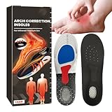 Stützeinlagen für Bogen Füße - 1 Paar Rutschfester Komfort für den ganzen Tag - Stützung Fußbogen, Für Damen, Herren, Teenager, Senioren, Arbeitsschuhe, Sportschuhe, Absatz, Laufschuhe