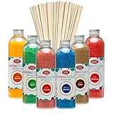 Partyset 6 x 230 Gramm Zuckerwatte Zucker für Zuckerwattemaschine Inklusive 100 Zuckerwattestäbe