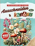 Buch zum Ausschneiden und Kleben: + 450 vintage-illustrationen mit pflanzen, blumen, pilzen usw. für endlose kreative collagen. Perfekt für Naturliebhaber und Kunstbegeisterte