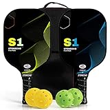 Pickleball-Paddel, Pickleball-Set, USAPA-genehmigt, beste Pickleball-Schläger, dickeres Polypropylen-Wabenkern, leichtes Pickleball-Paddel-Set mit 2 & 4 Indoor-Outdoor-Bällen & Tasche