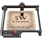 Mecpow X3 Laser Graviermaschine, 5W Graviermaschine Laser Cutter für Holz und Metall, 60W CNC Fräsmaschine mit Not-Aus, Flammen- und Gyro-Erkennung, 410 x 400mm Arbeitsbereich