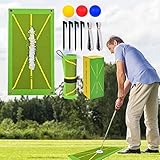 Maxee Golf Trainingshilfen Mat, Golf-Trainingsmatte zur Schlagerkennung für Swing Detection Batting, Schwungweganalyse & richtige Schlägerhaltung, Golf-Übungsmatte für Indoor Outdoor, 25 * 50cm