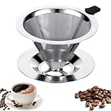 Kasanni Kaffeefilter Wiederverwendbar Kaffeefilter Edelstahl...