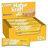 Haferriegel Corny Haferkraft Banane, Vollkorn & Vegan, Großpackung 12x65g