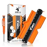 JOREST Konturenlehre Groß Weihnachtsgeschenke mit Feststeller + Tieflochmarker, Konturenlehren, Laminat Schablone, Contour Gauge, Anzeichnen Konturenschablone, Vervielfältigungslehre, Konturmessgerät
