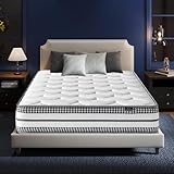Matratze 90x200 cm, Taschenfederkernmatratze & Memory Foam, Höhe 28cm Mittelfest, Öko-Tex Zertifiziert, Atmungsaktiv, Hypoallergen, Antibakteriell, Rückenentlastende, matratze 7-Zonen Orthopädische