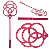 KADAX Teppichklopfer aus Kunststoff, 70.5 x 21 cm, Reinigungswerkzeug zur Entfernung von Staub und Schmutz aus Teppichen & Fußmatten, Teppichreiniger (Rot)