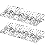 Skroad 100-Pack-Kleidungsstücke, Edelstahl-Wäsche-hängende Wäscheleine-Clips für Kleidung, Papierdateien, Snacks Seal