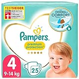 Pampers Baby Windeln Größe 4 (9-14kg) Premium Protection, Maxi, 25 Stück, SINGLE PACK, bester Komfort und Schutz für empfindliche Haut