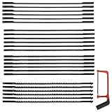 24Pcs Dekupiersägeblätter,Laubsägeblätter,Dekupiersägeblätter Rund Mit Stift,Ekupiersäge Sägeblätter 10/15/18/24,127mm Dekupiersägeblätter Mit Spiralzähnen,Für Holzbearbeitung Elektrowerkzeug-Zubehör